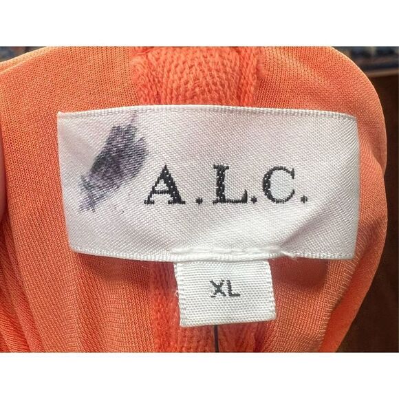 ALC Allegra Ruched Bead Embellished Midi Dress in Sangria NWT Size X-Large - Picture 7 of 8